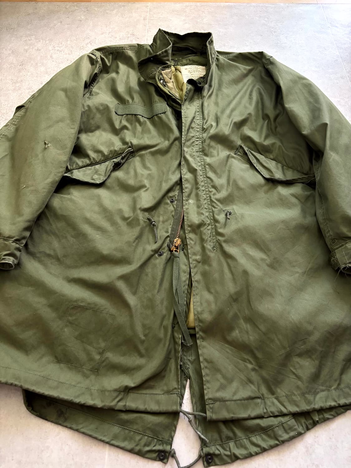 70's 미군 M-65 피쉬테일 파카 M-R 풀세트 상품이미지4