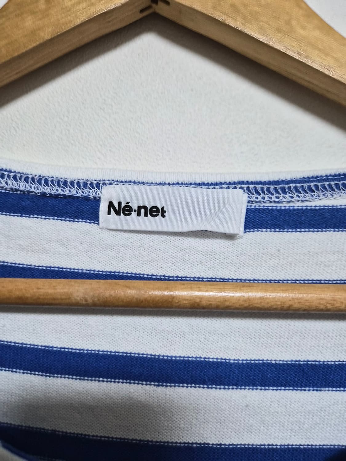 네넷Ne-net 블루 단가라 프릴 티셔츠 2 T-167 상품이미지4