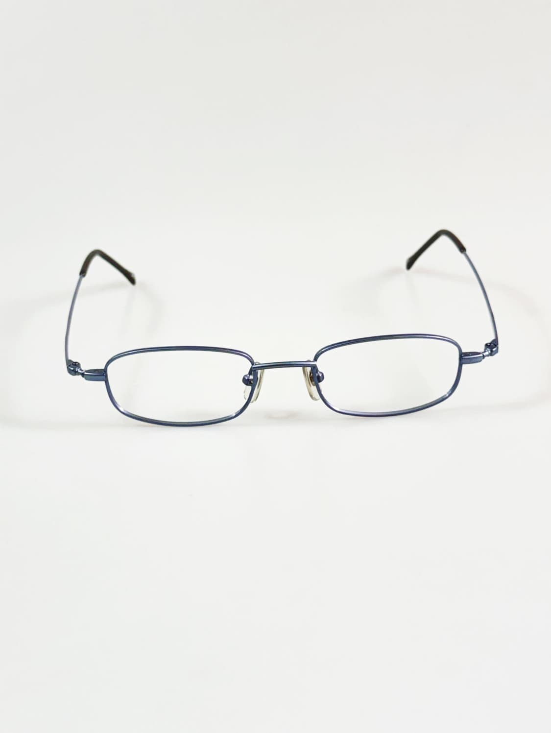 90s MAYFAIR 슬림 스퀘어 블루 메탈 빈티지 안경 상품이미지1