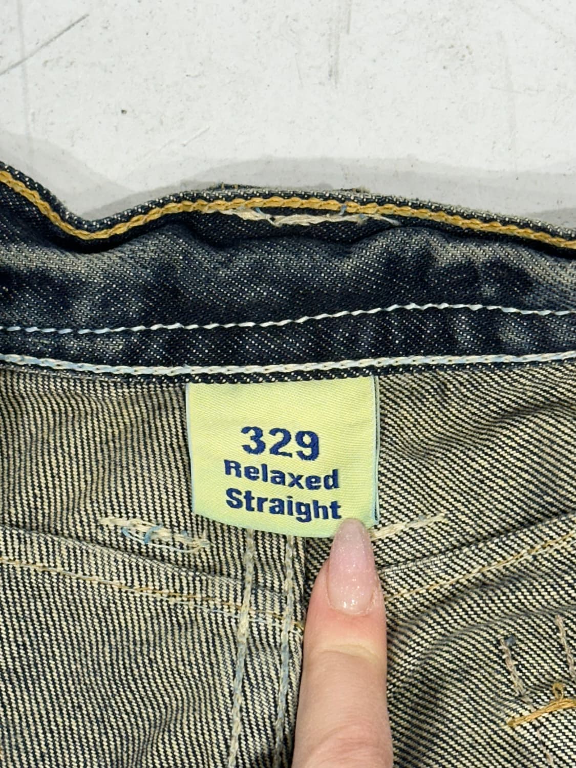 리바이스 329 진청 와이드 데님 버뮤다 팬츠 카펜터 힙합 새깅 반바지 상품이미지8