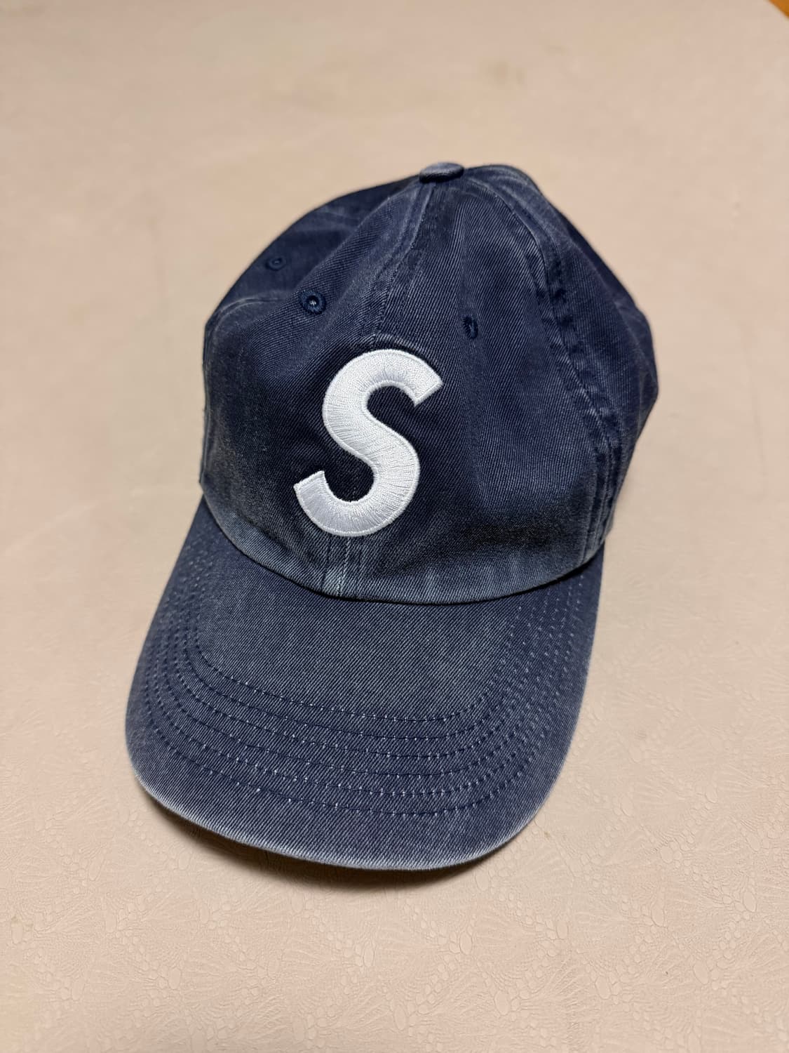 슈프림 피그먼트 프린트 S 로고 6-패널 캡 네이비 - 23FW 상품이미지1