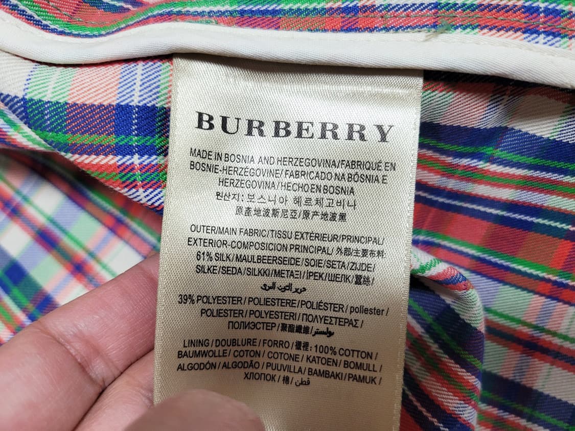 버버리(Burberry) 마이크로체크 실크블렌드 카코트 55-66 상품이미지10