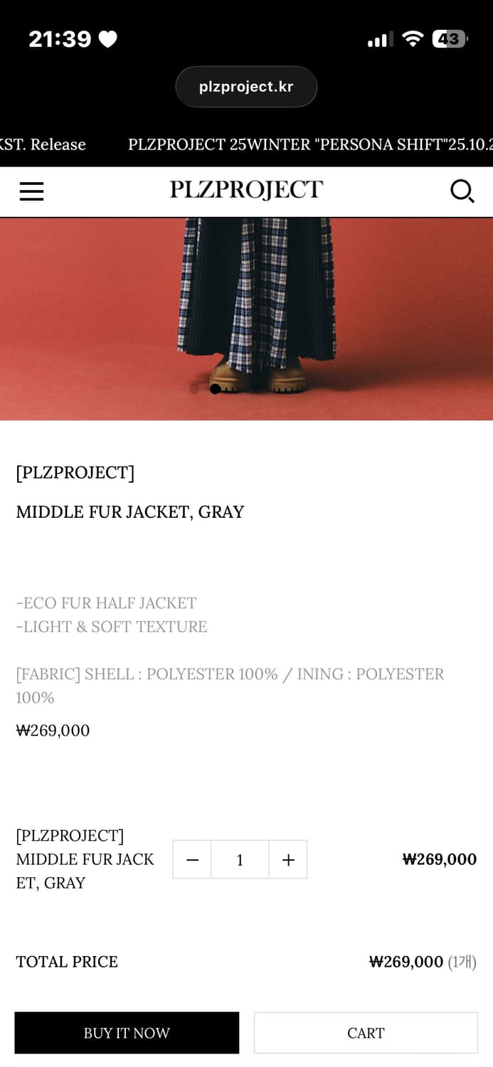 플리즈프로젝트 MIDDLE FUR JACKET, GRAY 상품이미지3