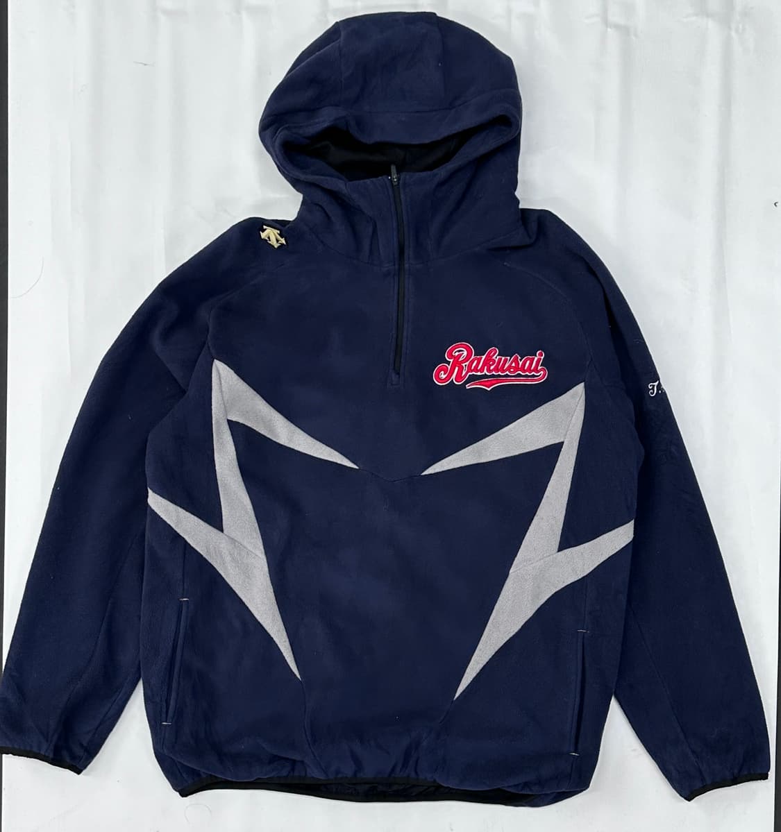 재팬 데상트 네이비 후드 후리스 플리스집업 아우터 아노락 스포티 블록코어 상품이미지2