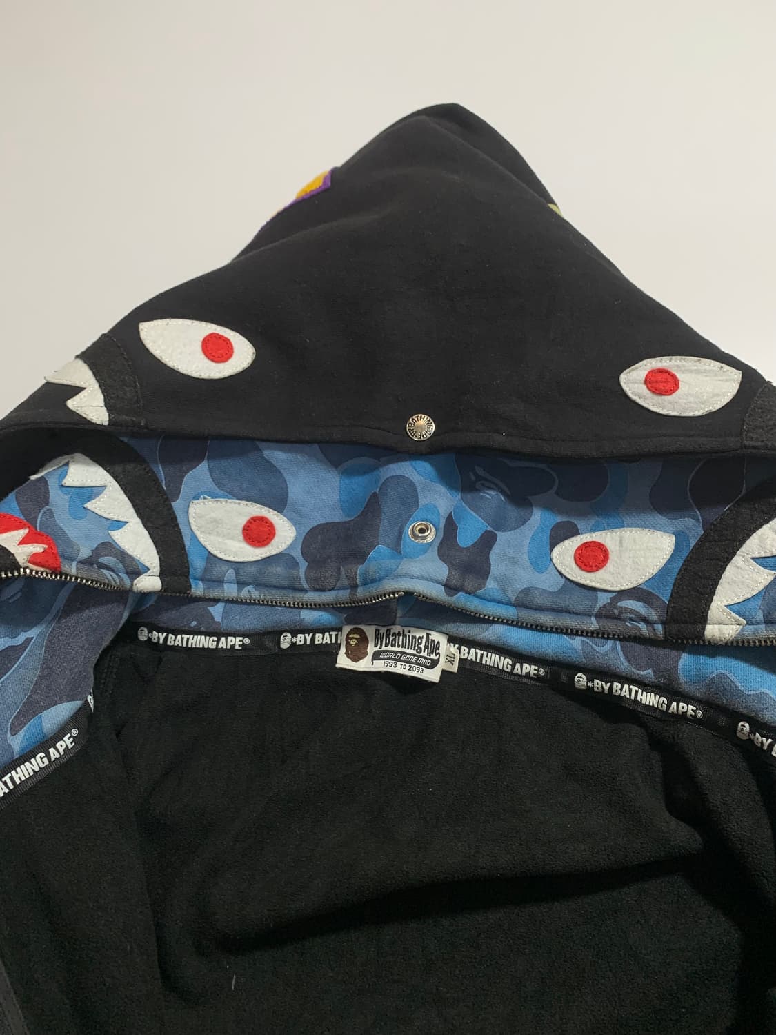 BAPE 샤크 후드집업 XL 블랙 상품이미지8
