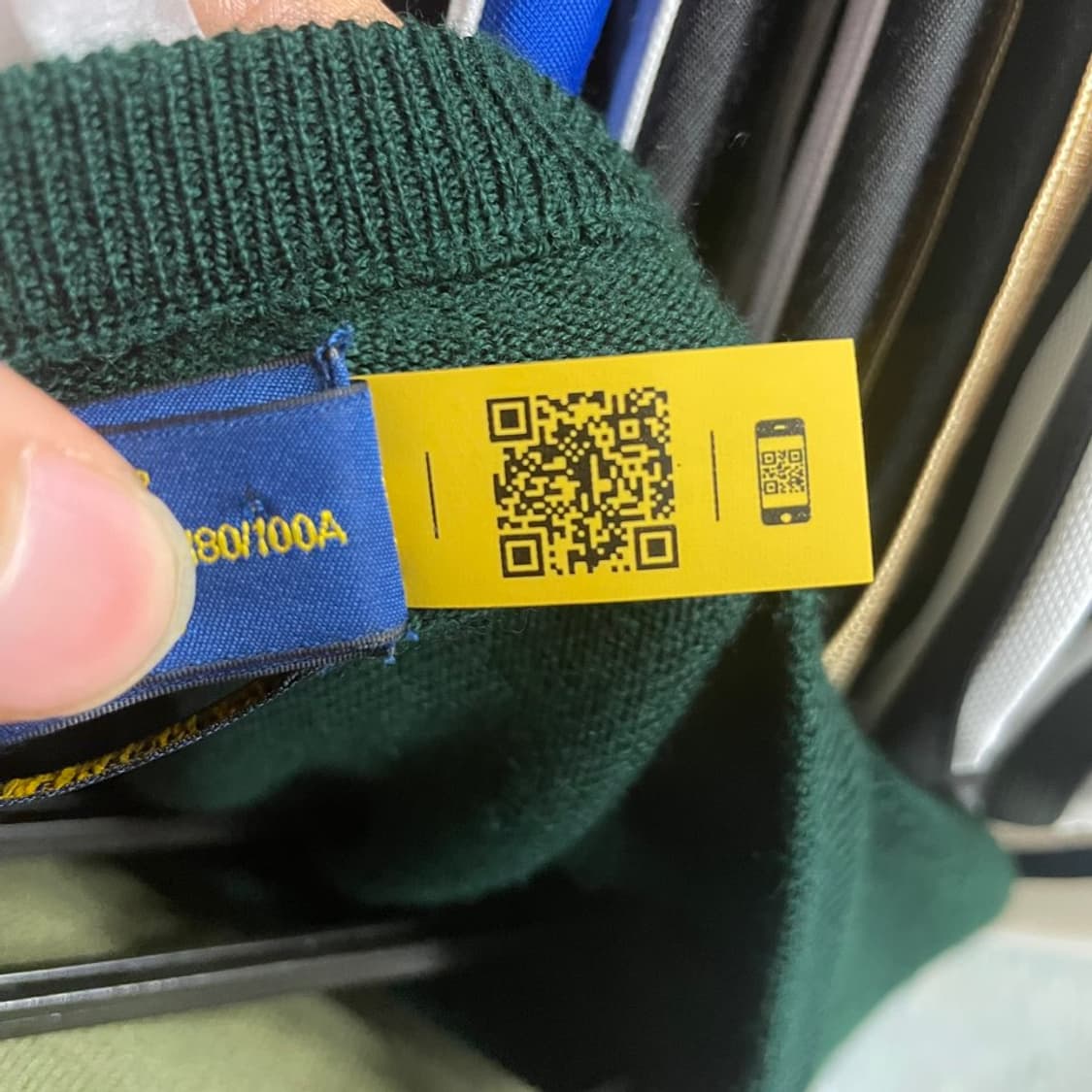 L 폴로 신형 워셔블메리노울 브이넥 니트 그린 상품이미지8