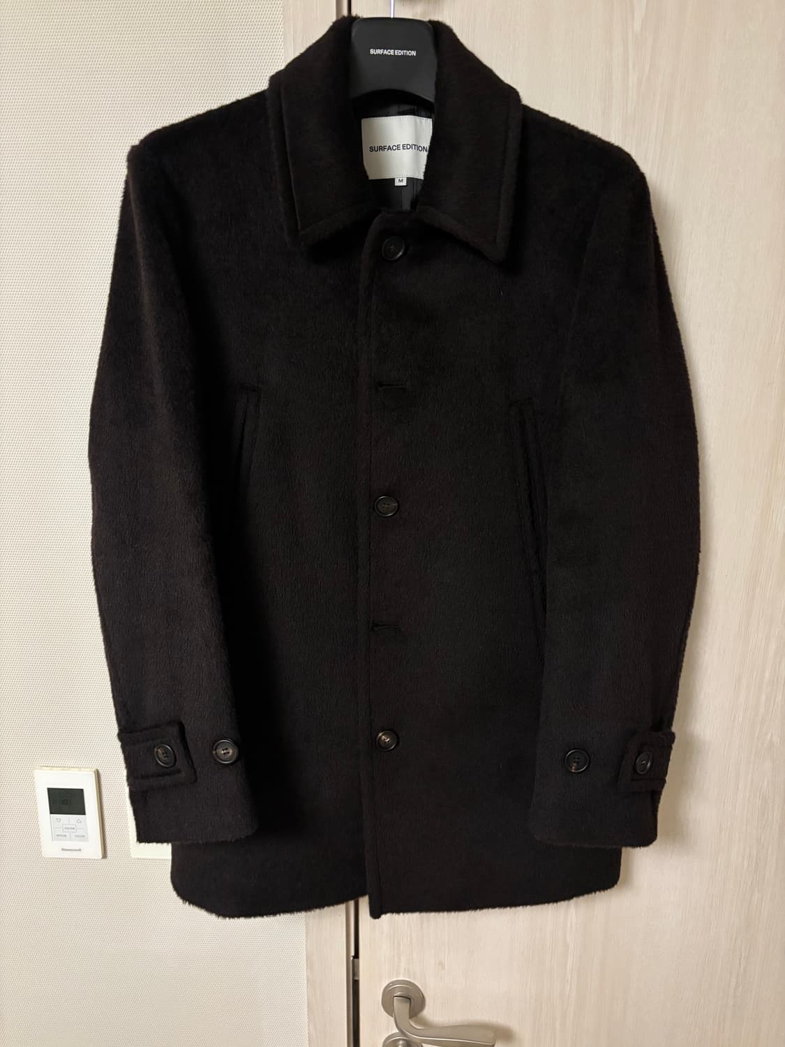 서피스에디션 알파카 하프 코트 브라운 M 상품이미지1