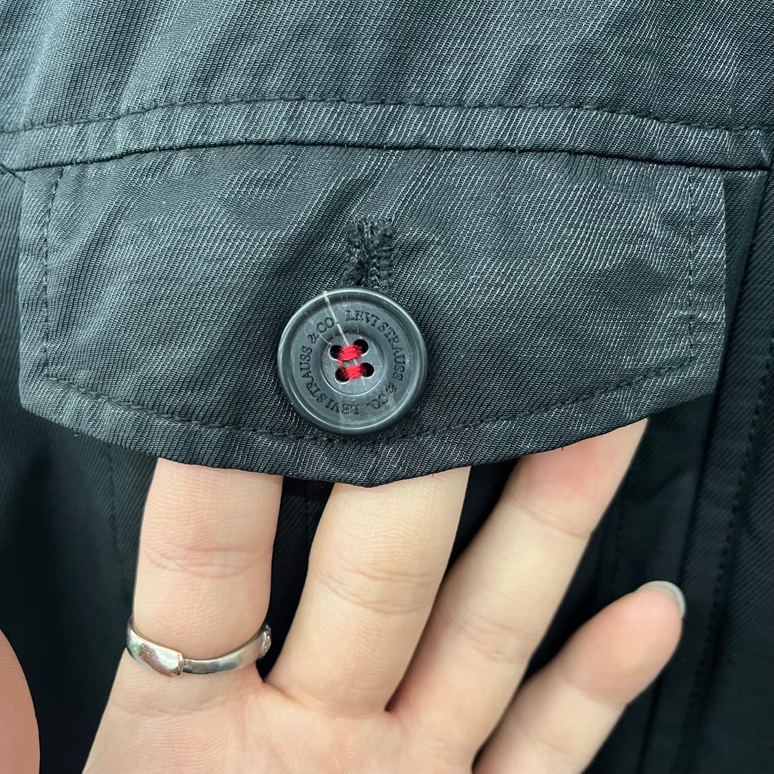 리바이스 후드 야상 블랙 여L 상품이미지4