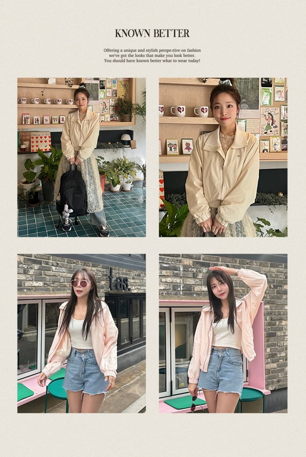 택달린새상품) 노운베러 하이넥 아노락 점퍼 바람막이 핑크 상품이미지5