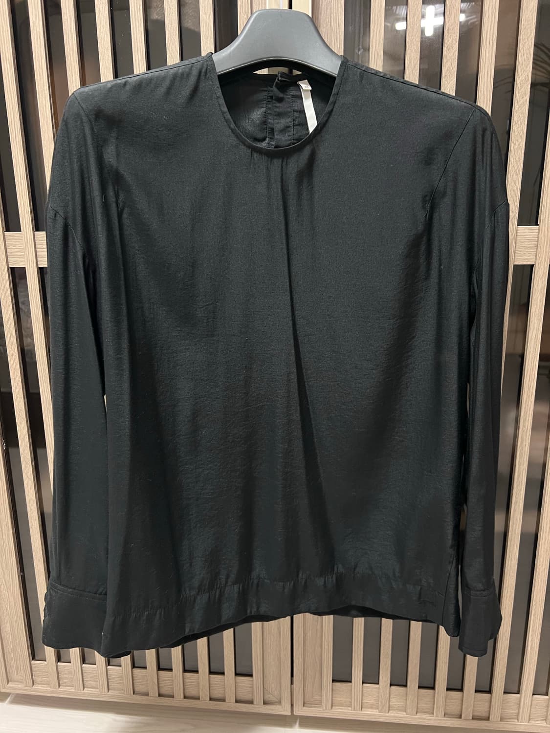 노이어 울 실크 오버핏 럭스 튜닉 셔츠 48사이즈 상품이미지1