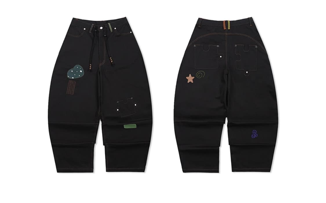 루나키후 오모이데 패치 코튼 벌룬 팬츠 상품이미지1