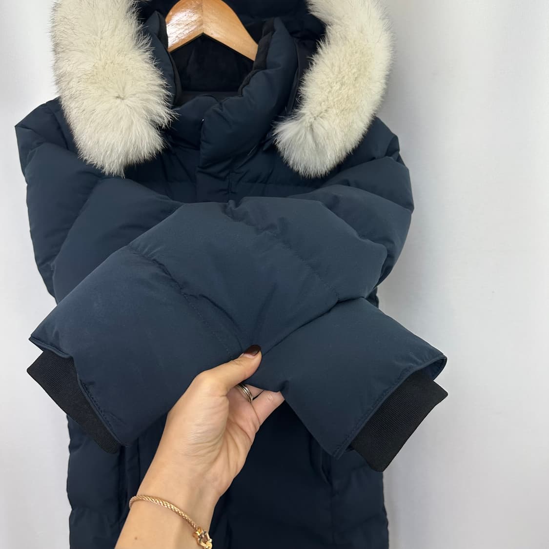  케이투 k2 여자 여우퍼 거위털 패딩 점퍼 네이비 100 상품이미지3