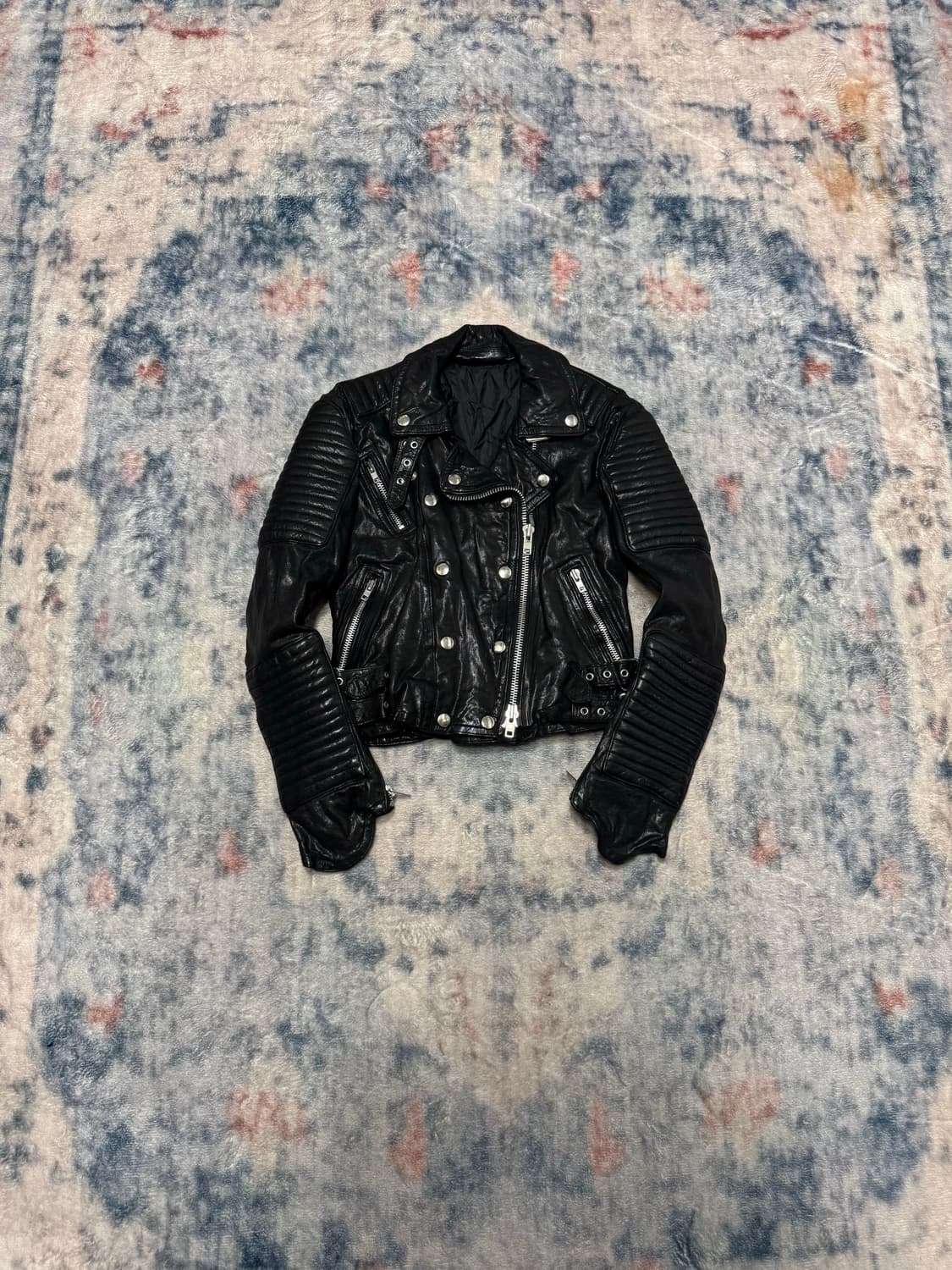 Unknown lamb skin gimmick rider jacket 상품이미지2