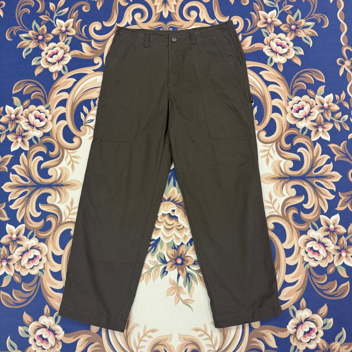 (34)비슬로우 Beslow 와이드 코튼 팬츠(브라운) 상품이미지1