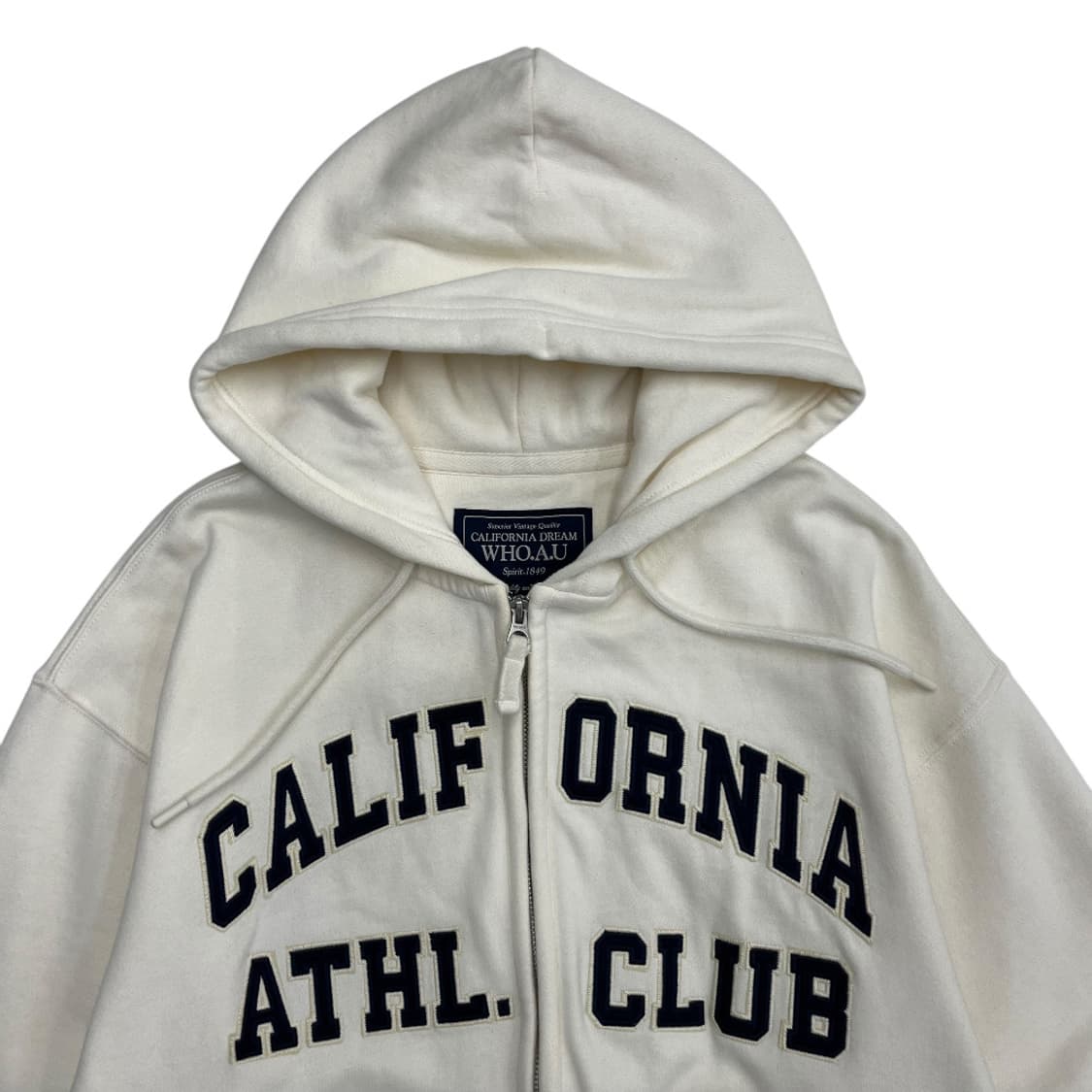 후아유 센터로고 아이보리 후드집업 S 상품이미지4