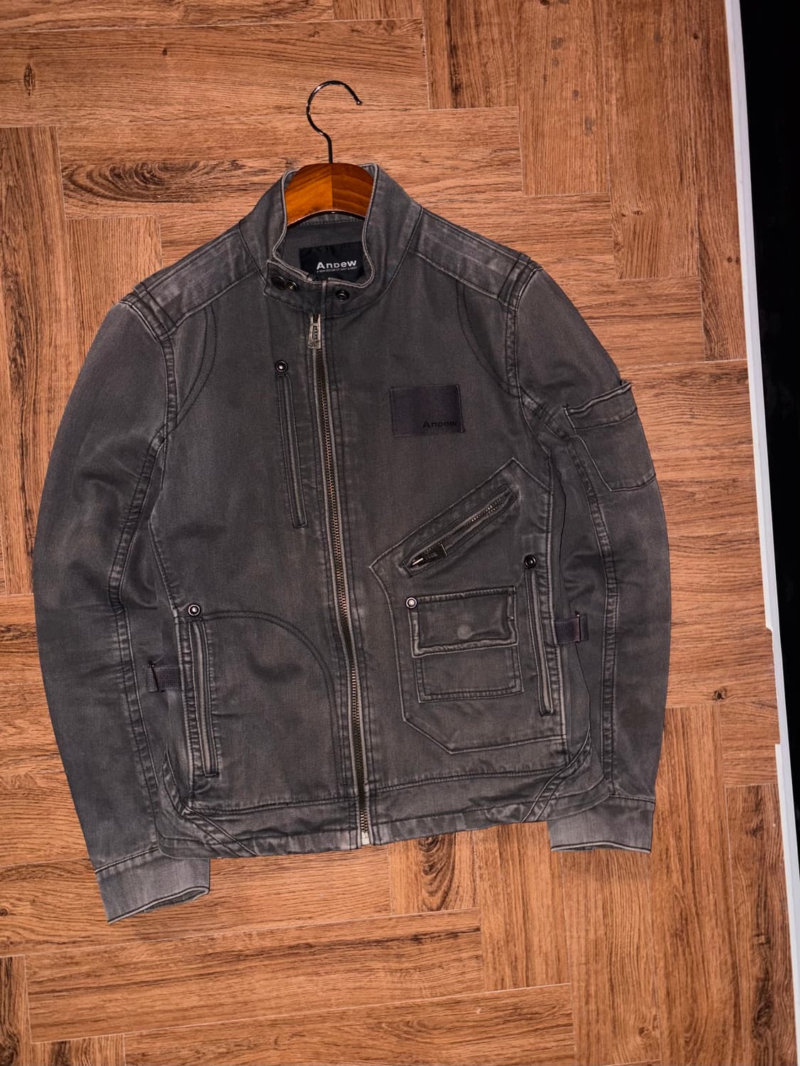 빈티지 디테일 바이커 자켓 상품이미지2