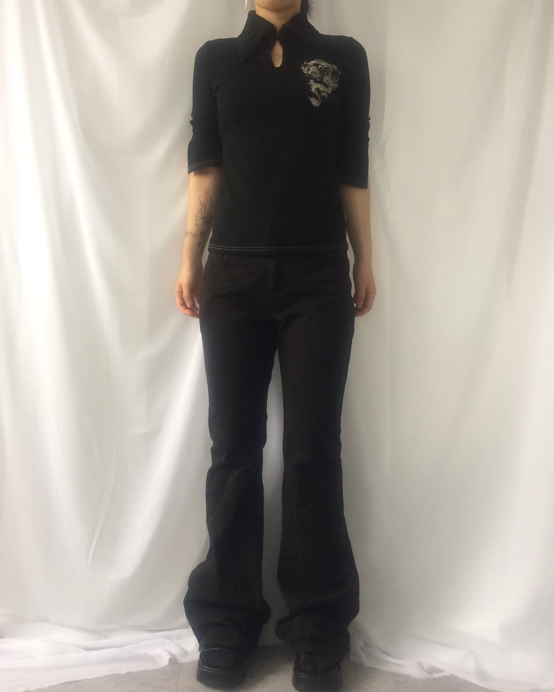 Ozz on dragon needle work shirt top 상품이미지6
