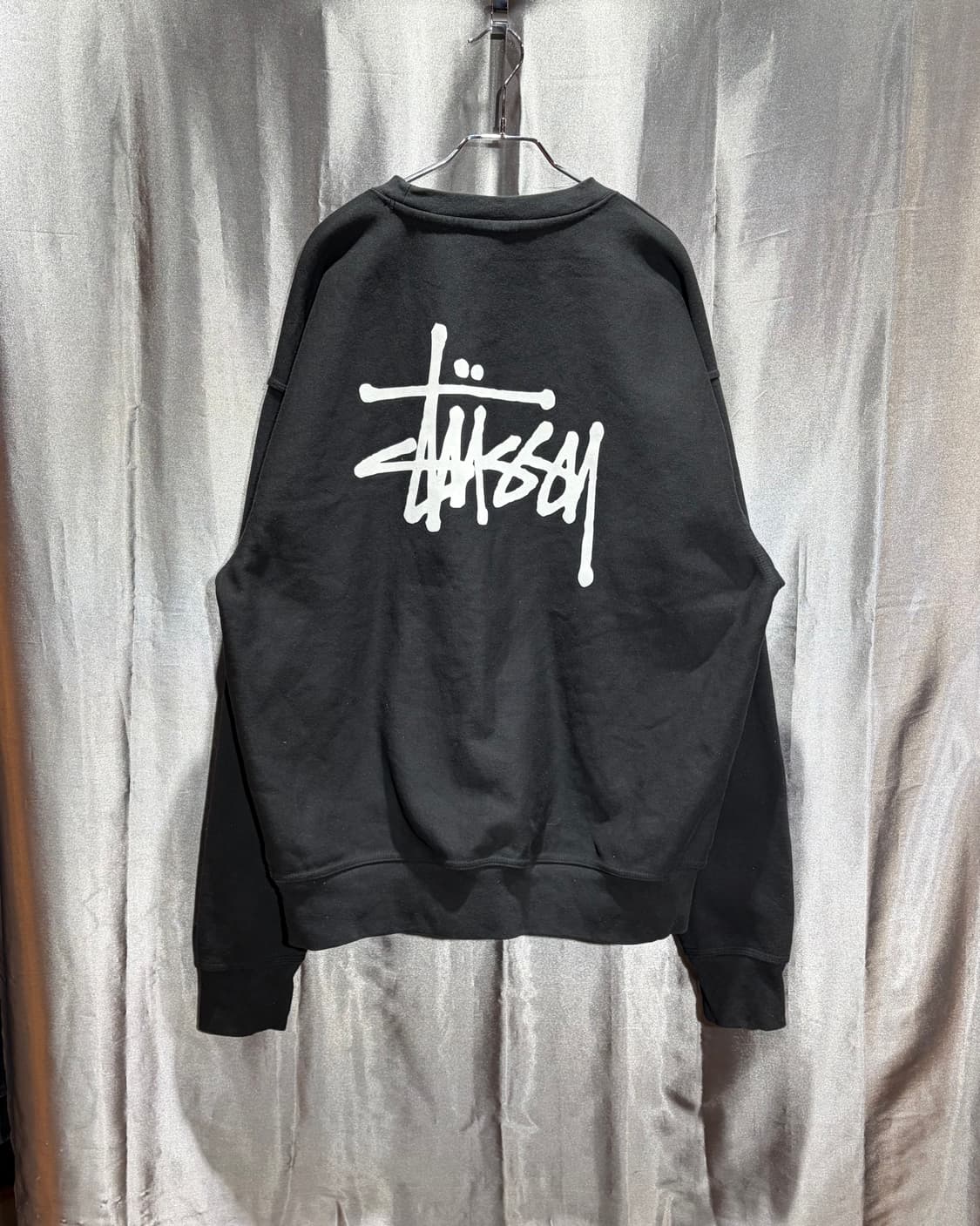 XL 스투시 빅로고 베이직 코튼 맨투맨 상품이미지3