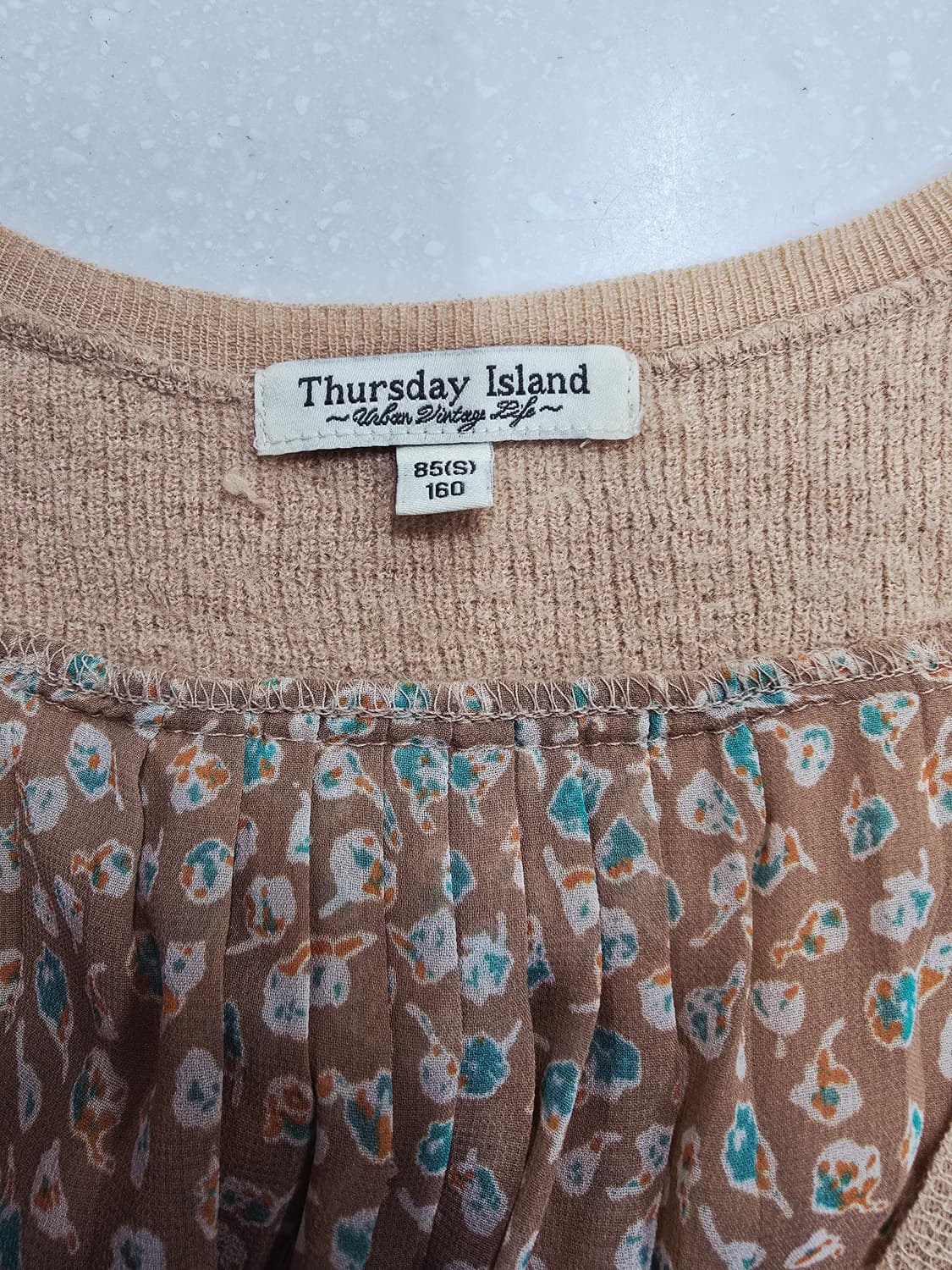 thursdayisland 베이지색 레이어드 니트 가디건85 상품이미지9