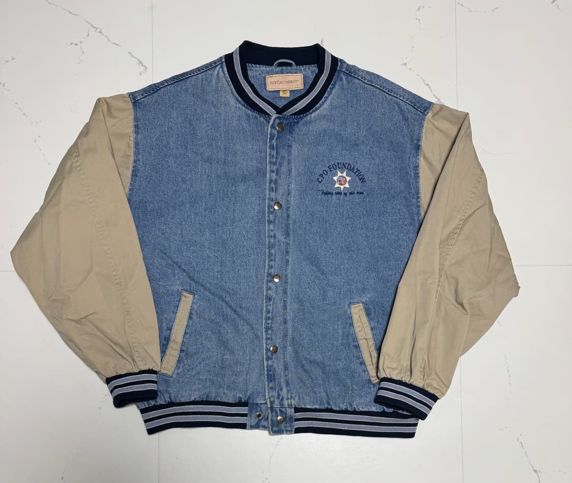 [2XL] Port Authority 데님 바시티자켓 상품이미지1