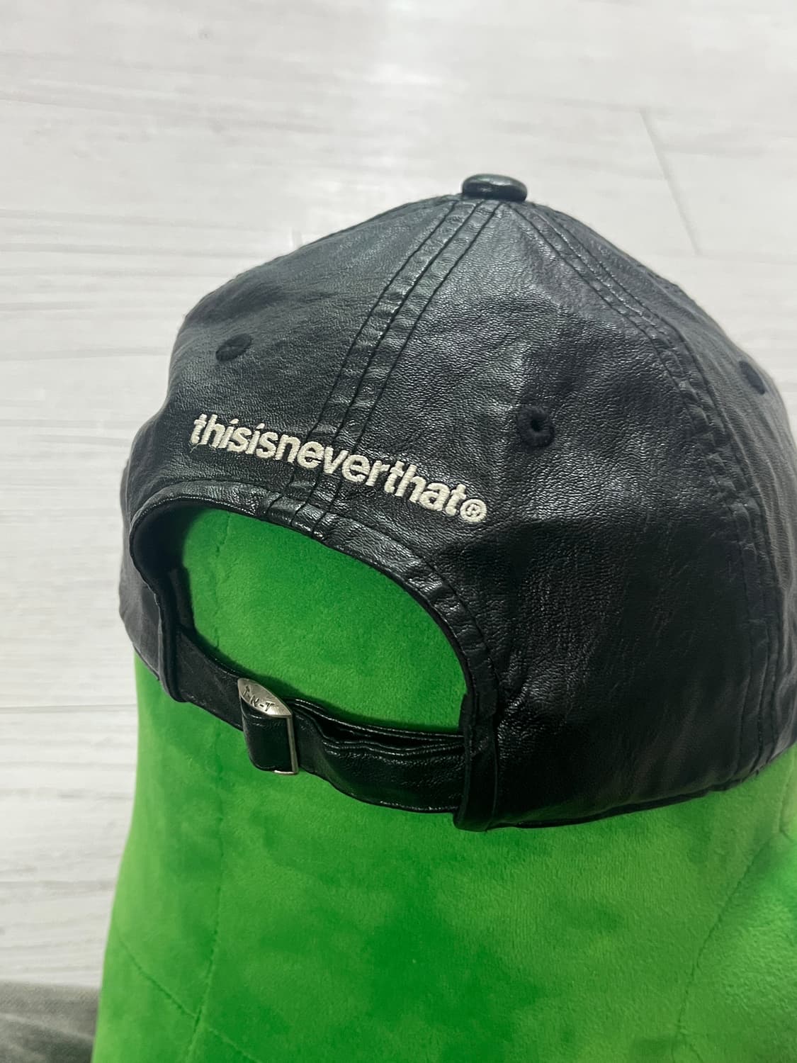 디스이즈네버댓 Leather Cap Black 상품이미지2