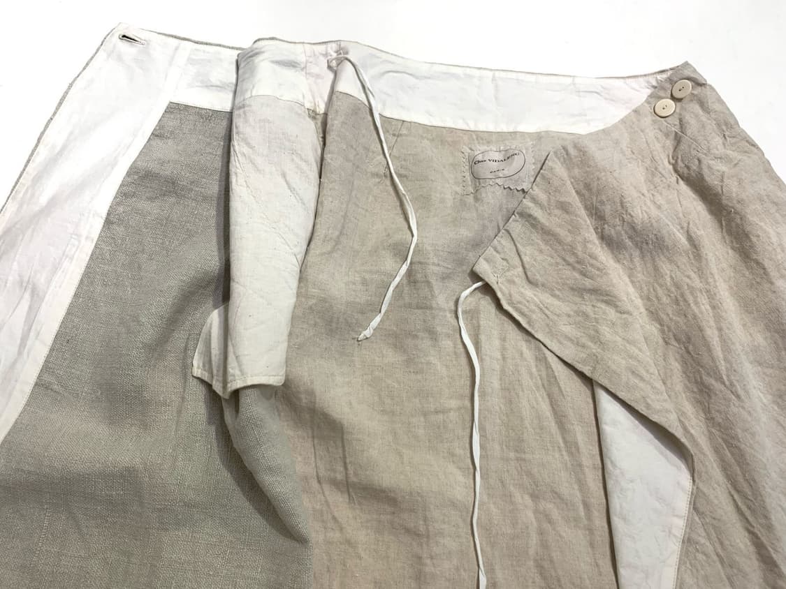 Chez vidalenc -antique linen wrap skirt 상품이미지5