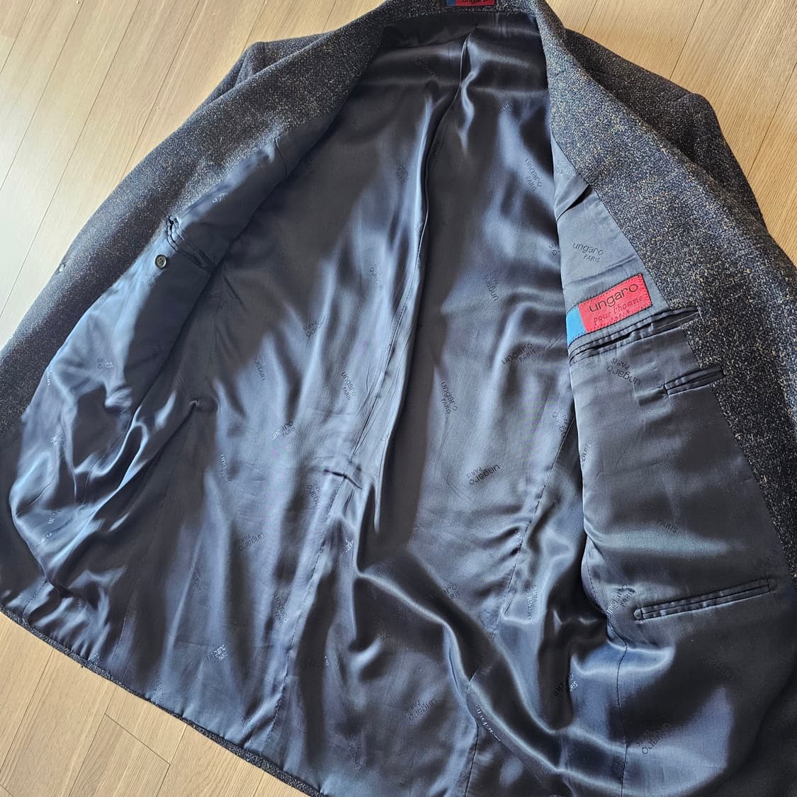 100 L. Ungaro 웅가로 파리 울 모헤어 자켓 정장 마이 블레이저 상품이미지2