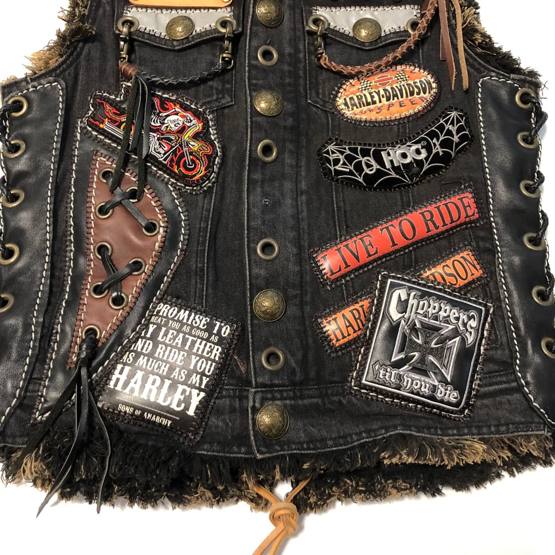 허프아이젠 할리데이비슨 커스텀 조끼  상품이미지6