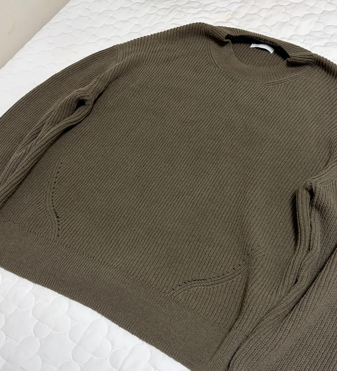 자라 라이닝 디테일 골지 니트 상품이미지1