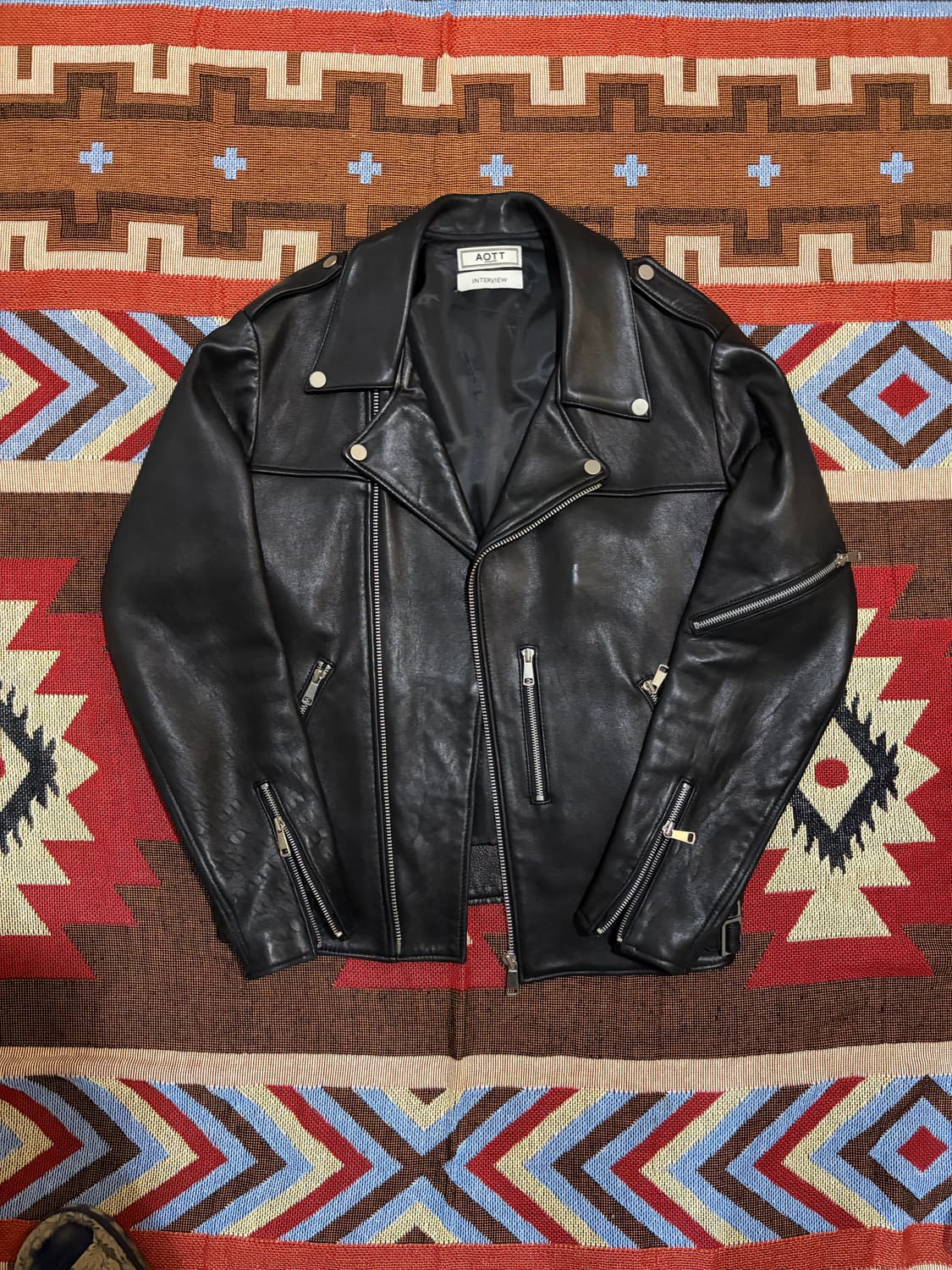 100) 양가죽 더블라이더 자켓 상품이미지1