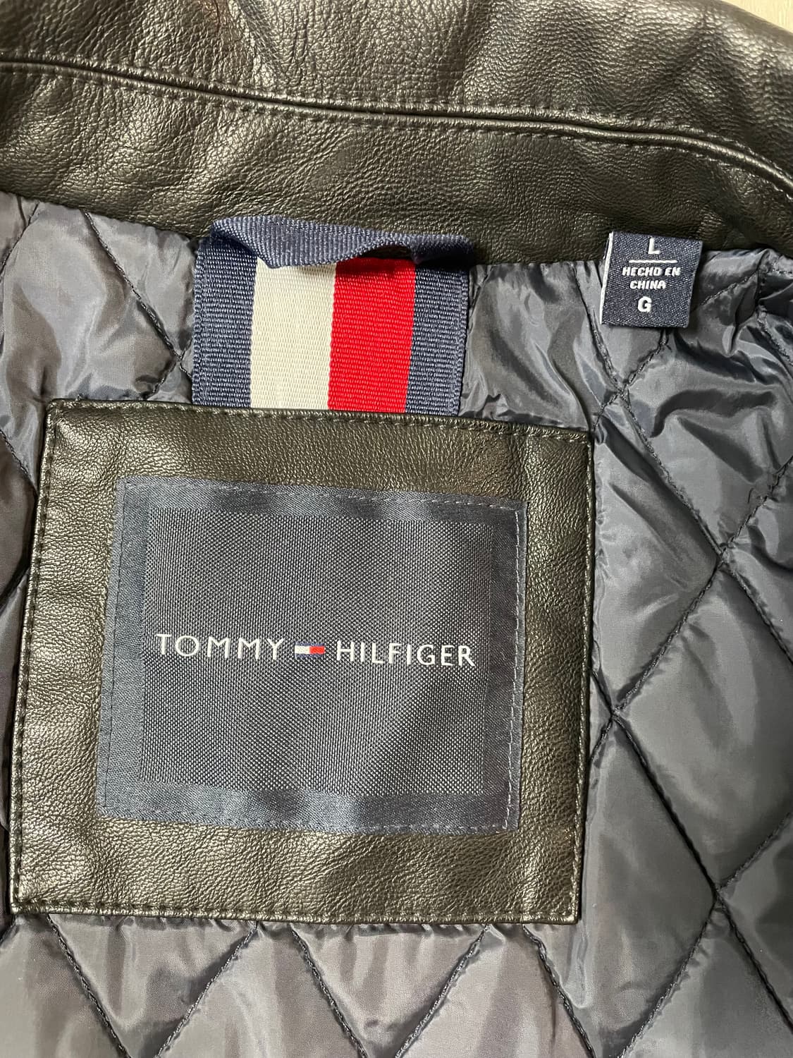 타미힐피거 싱글 레더 자켓 L 상품이미지2