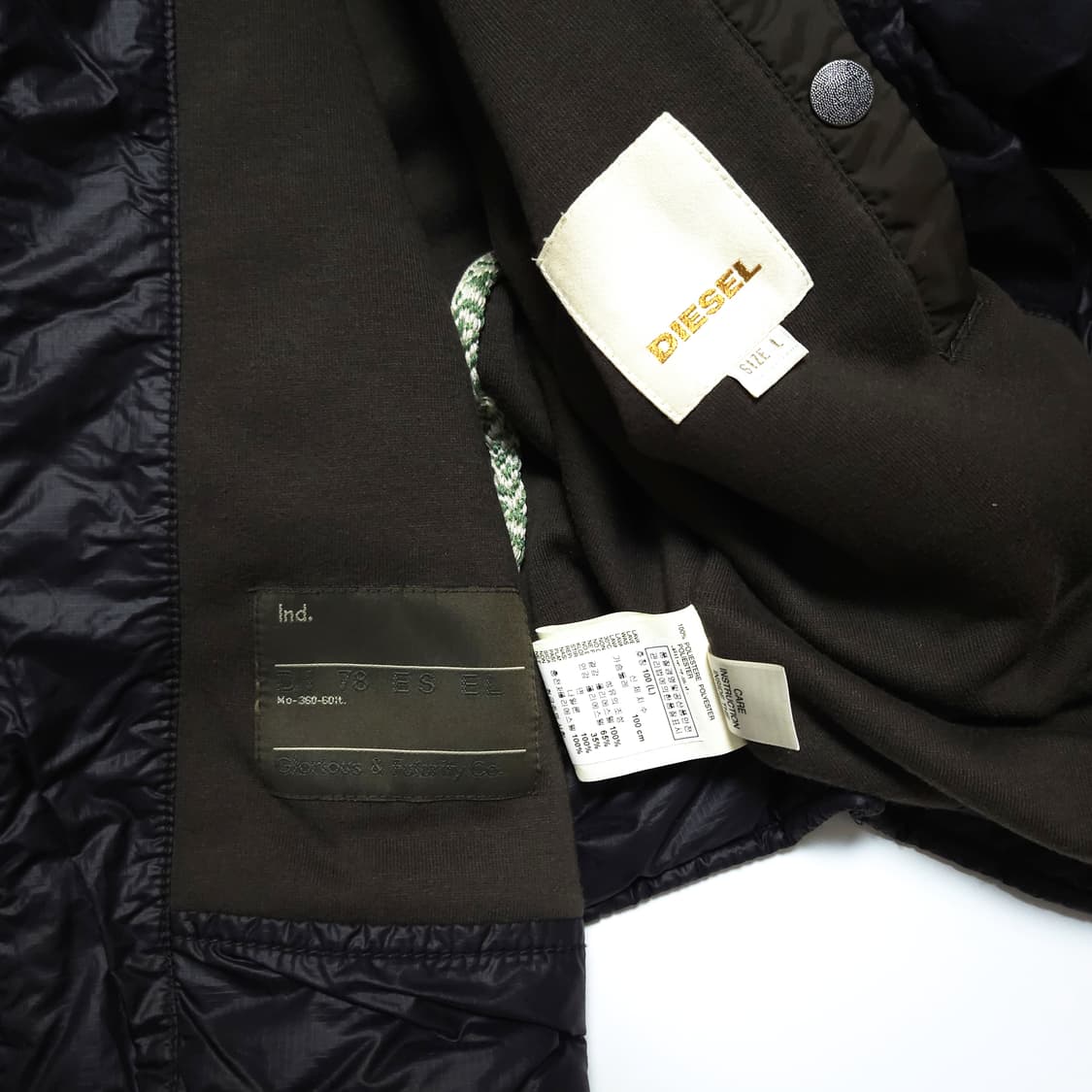 디젤 00s 아카이브 하이넥 퀼팅 숏패딩 자켓 상품이미지10