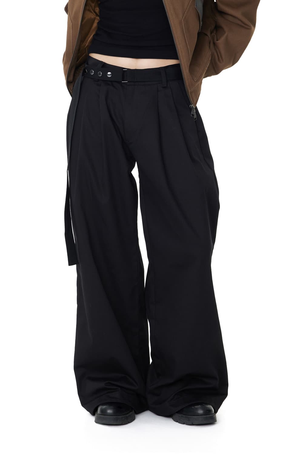 Aakam Belted Cotton Pants 상품이미지2