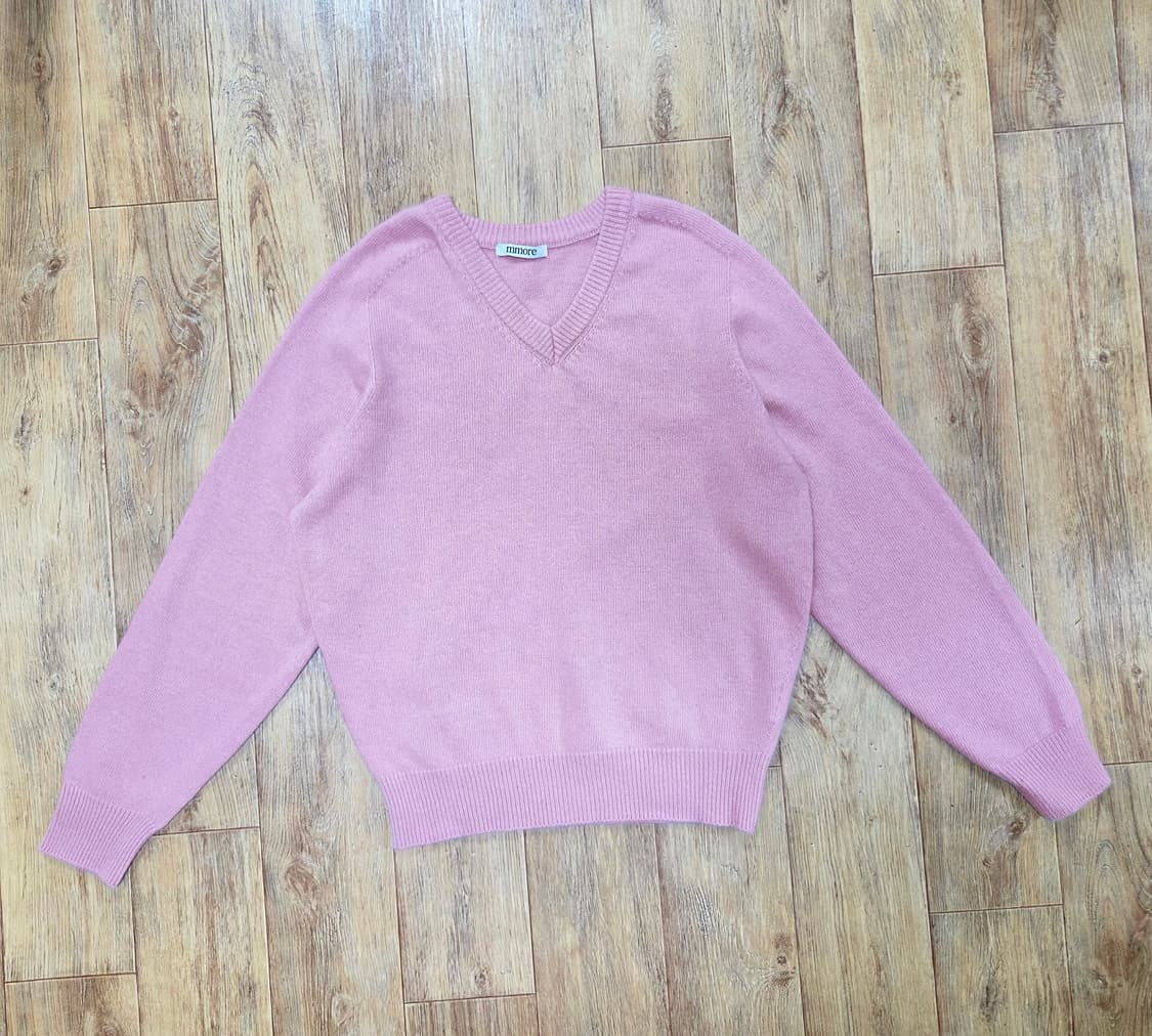 메리어라운드(mmore) V넥 캐시울 니트 프리사이즈 새상품 상품이미지4