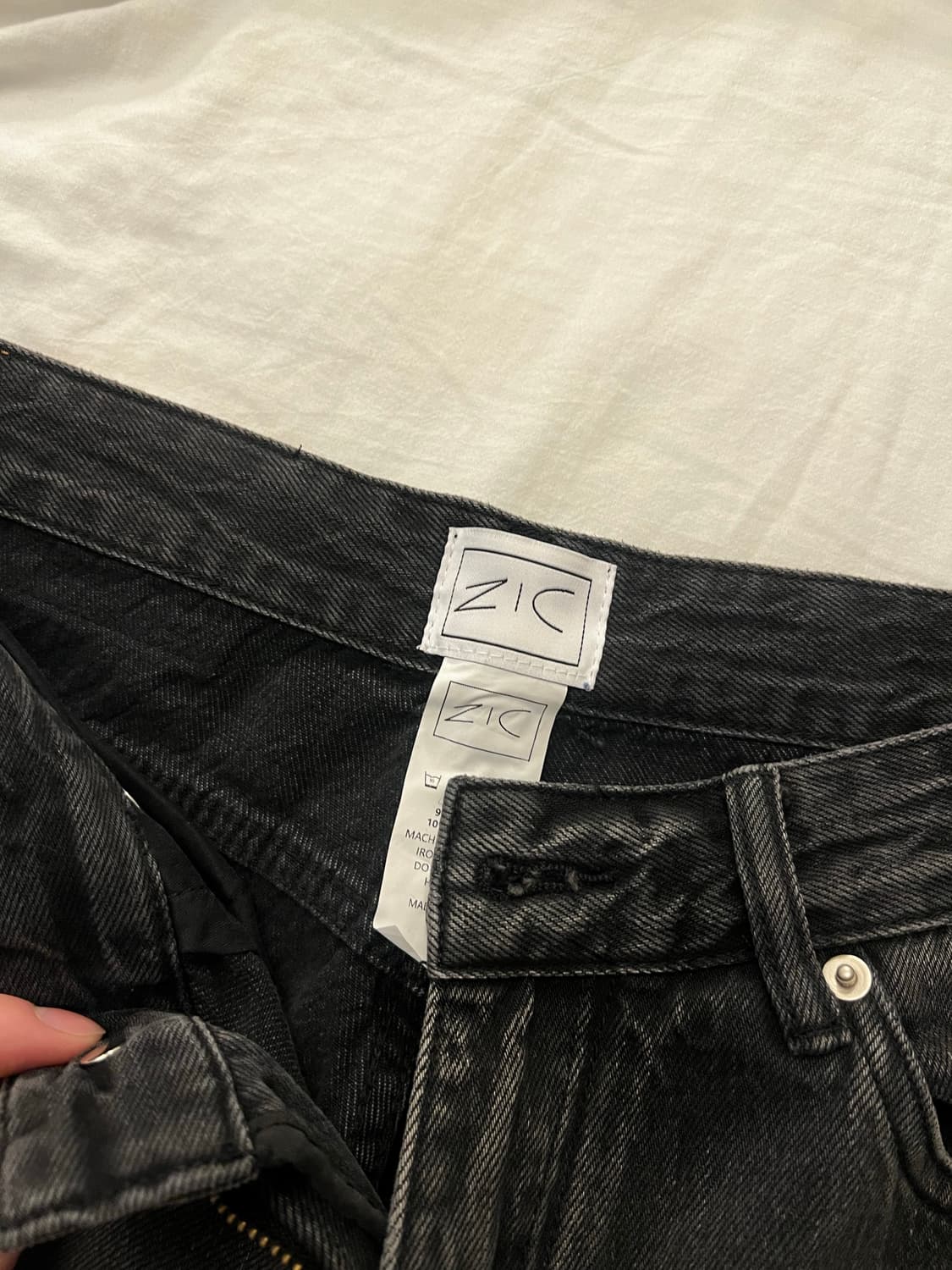 zicmade / 와이드 레그 데님 블랙 / 30 상품이미지7