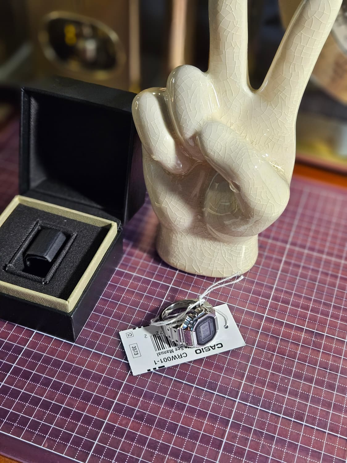 카시오 반지 시계CRWOO1-1 거의 미사용 풀 구성품 상품이미지5