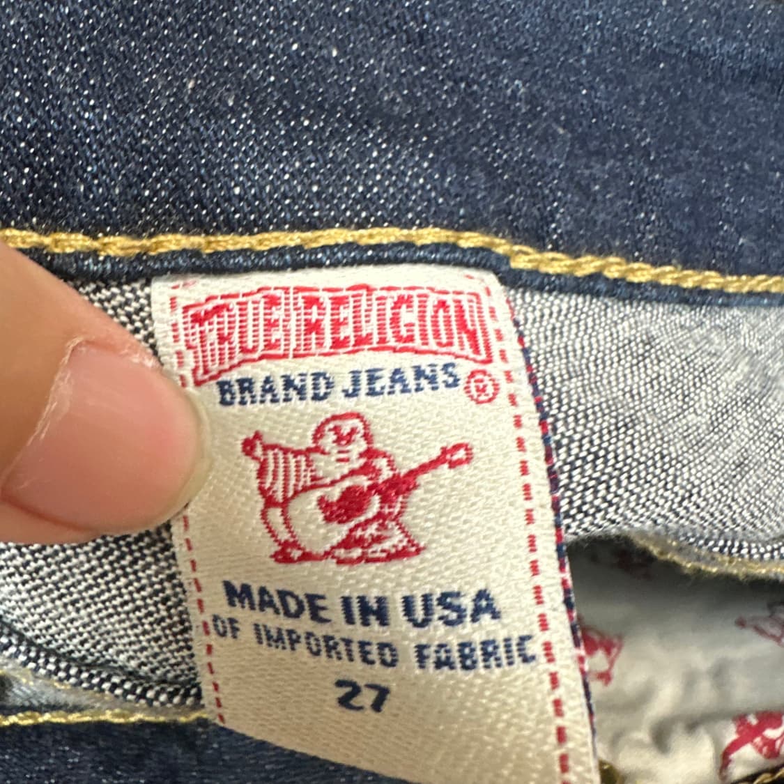 트루릴리전 글리터 스티치 부츠컷진청데님진 27 상품이미지5