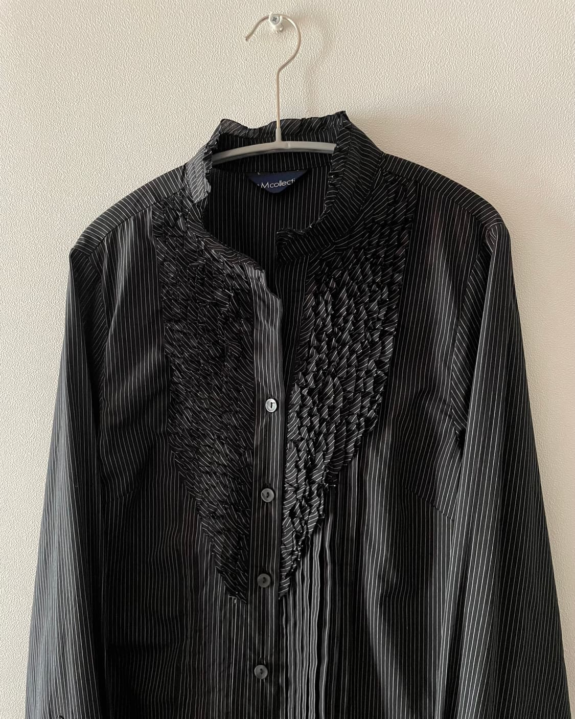 Pin stripe frill shirt 상품이미지2