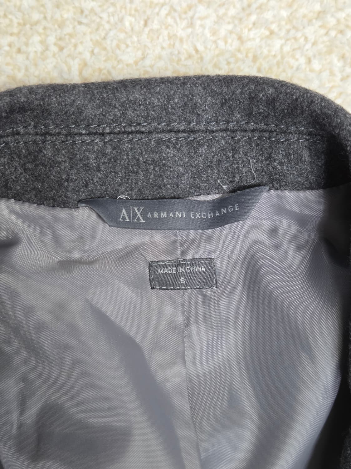 [아르마니 익스체인지] 울 히든 버튼 4포켓 싱글 코트 | 00238 상품이미지3