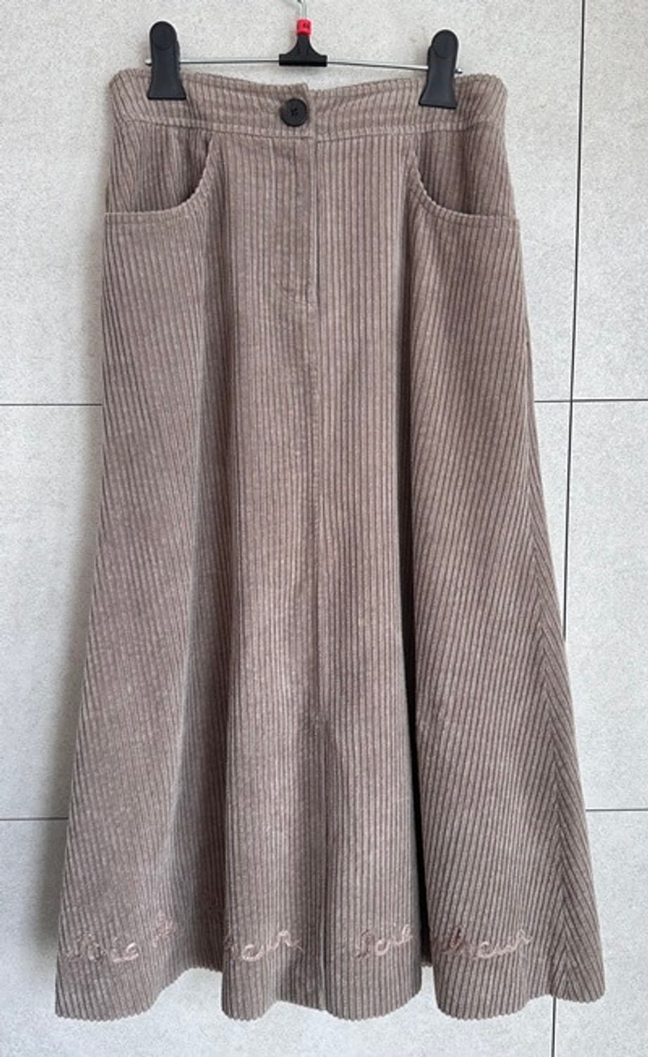 새) 베네통 레터링 골덴 롱-스커트  상품이미지5