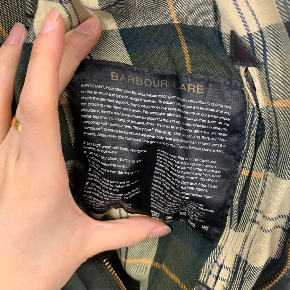 바버 코듀로이 카라 비데일 왁스 자켓  상품이미지7