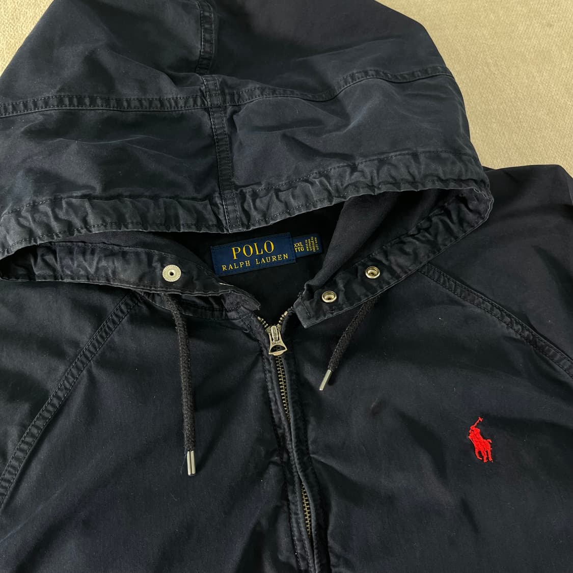 105 폴로랄프로렌 네이비 코튼 쉘 후디 풀 집업 자켓  상품이미지2