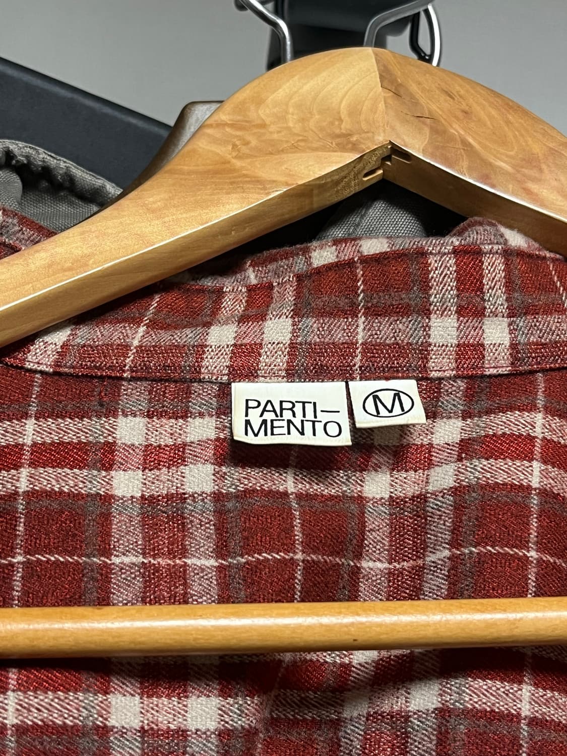 파르티멘토 VTG 워시드 타탄 체크 셔츠 레드 상품이미지2