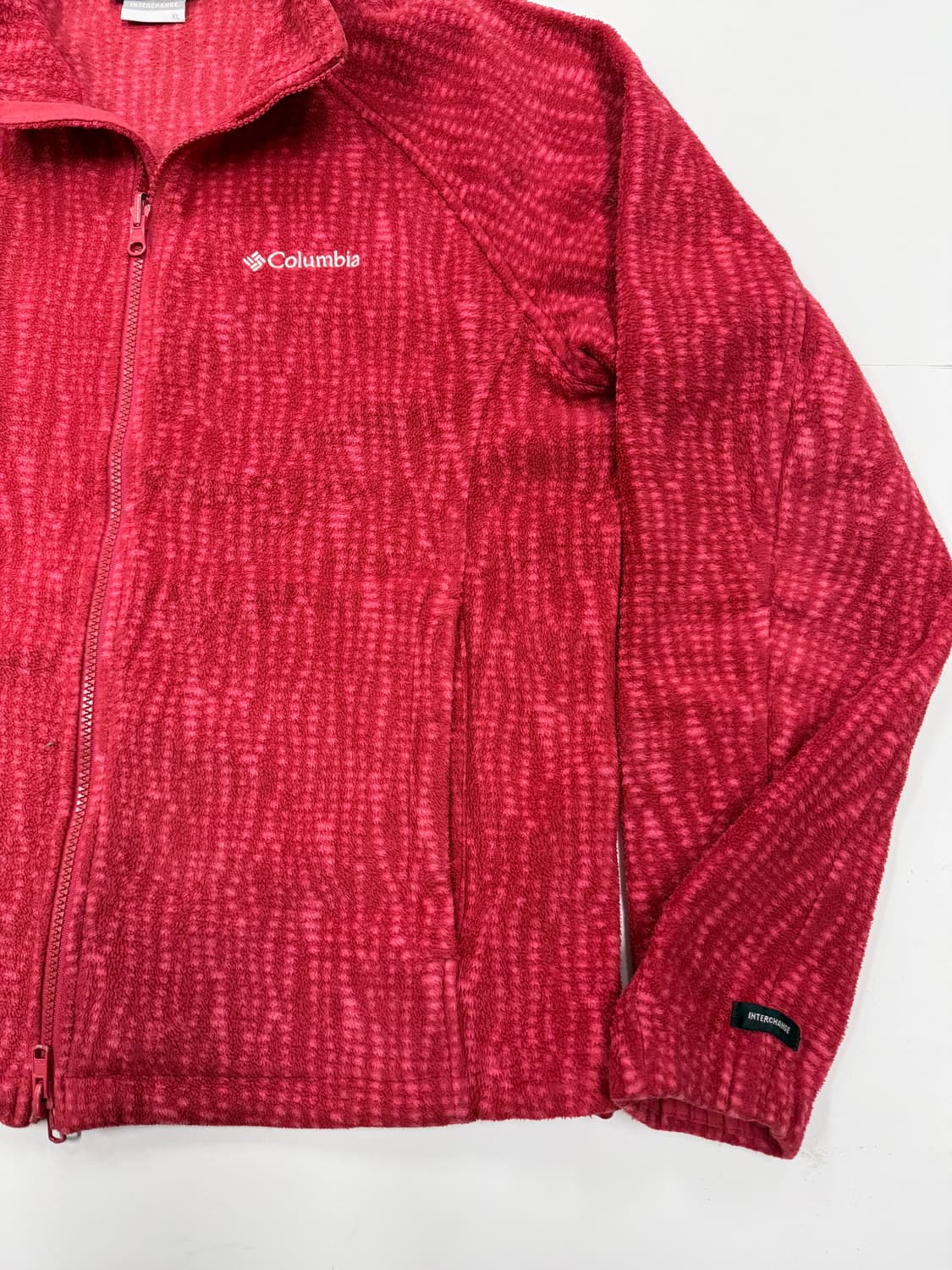 콜롬비아 핑크 멜란지 플리스 집업 자켓 상품이미지3