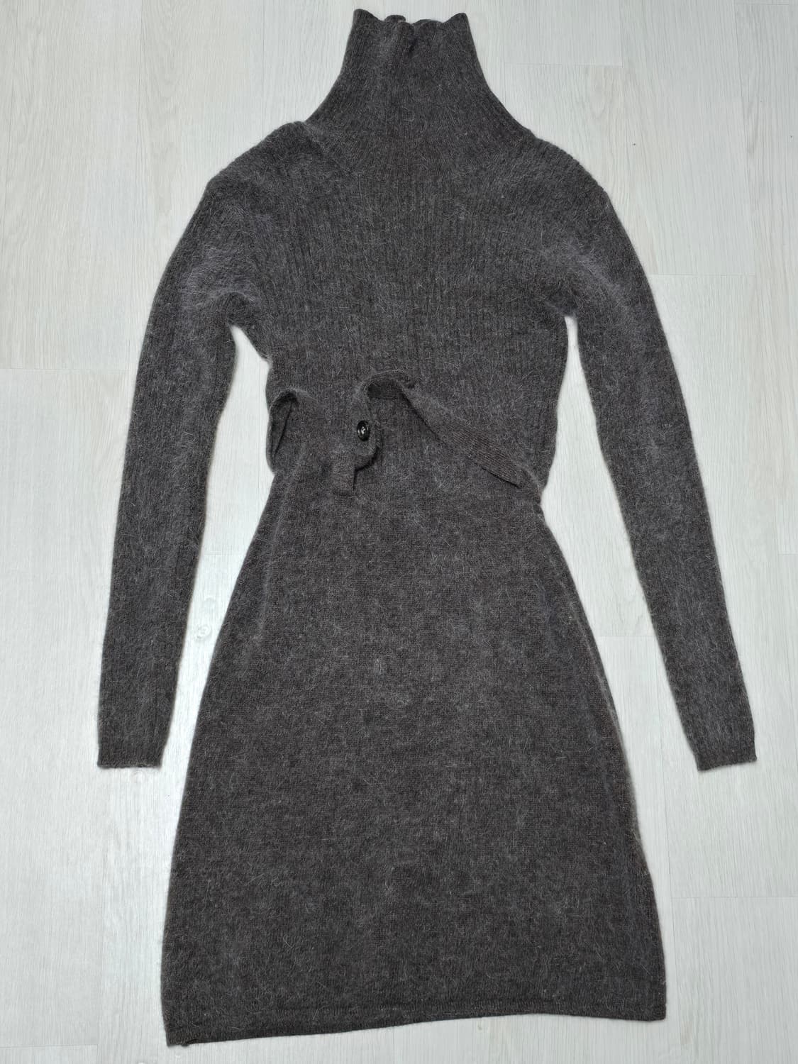 일본 앙고라 니트 터틀넥 원피스 상품이미지2