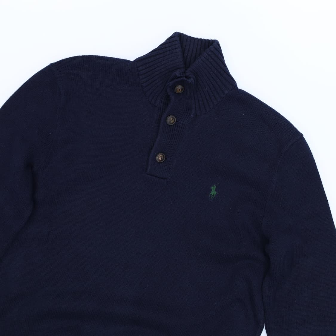 [M] 신형 폴로 랄프로렌 하프넥 숄카라 니트 스웨터 네이비 3853 상품이미지3