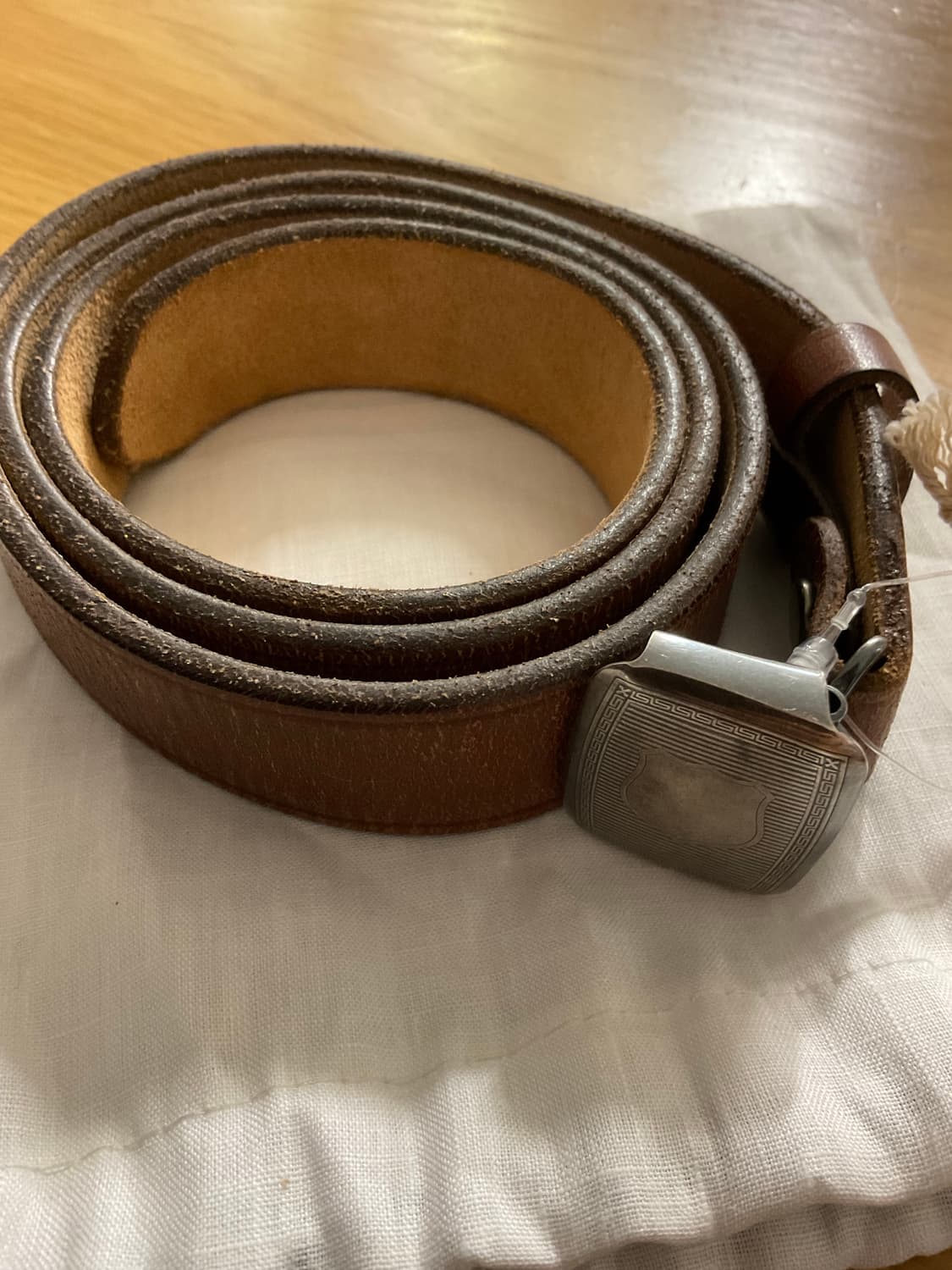 RRL 더블알엘 빈센스 레더 벨트 브라운 34 상품이미지2