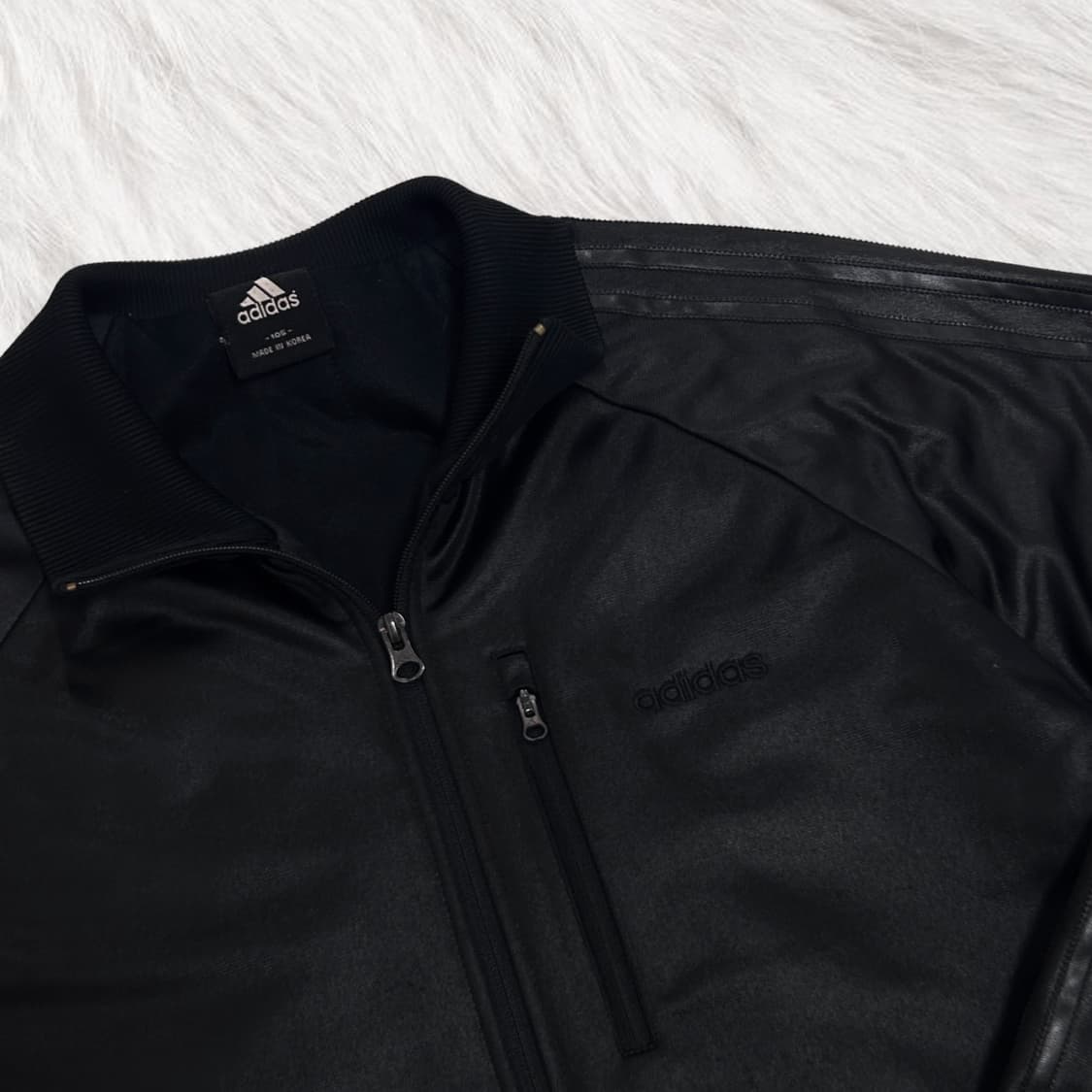 아디다스 빅로고 블랙 누빔 자켓 상품이미지5