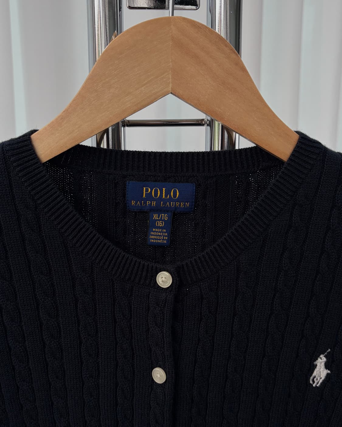 [XL/16]폴로 랄프로렌 걸즈 케이블 니트 가디건 navy 상품이미지6