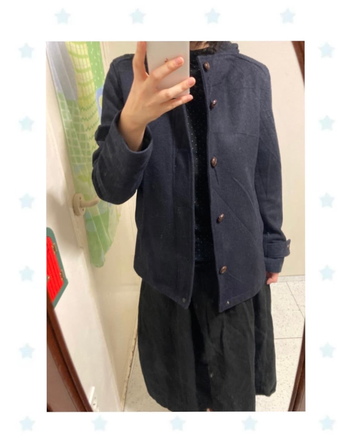 메론빵단추 남색코트 상품이미지1